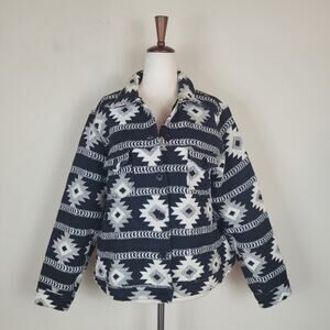 Step In Style Jacket XL Black Cream Southwestern Aztec Frontier Tribal Western